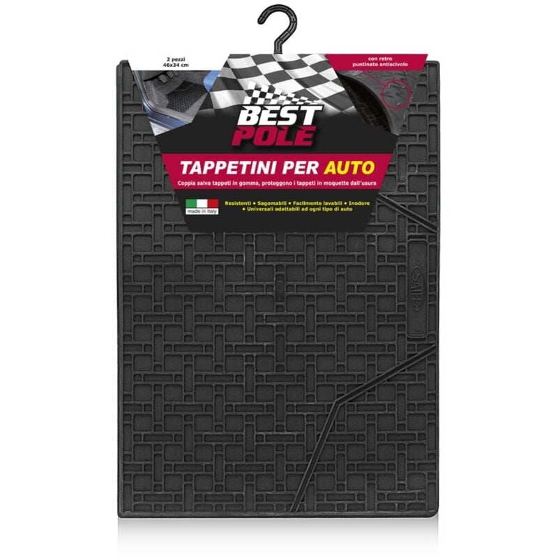foto del prodotto tappetini tappeto set auto 2 pezzi cm 45x31 best pole rhutten