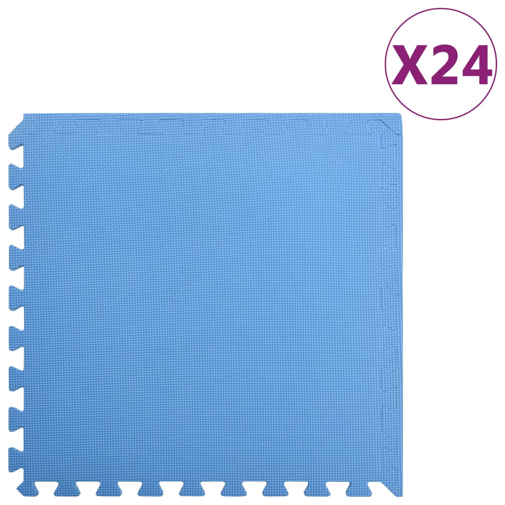 foto del prodotto tappetino a incastro 24 pz 8,64 schiuma eva blu cod mxl 76924