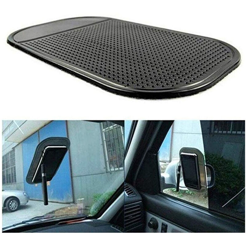 foto del prodotto tappetino adesivo in silicone supporto antiscivolo cruscotto auto smartphone trade shop traesio