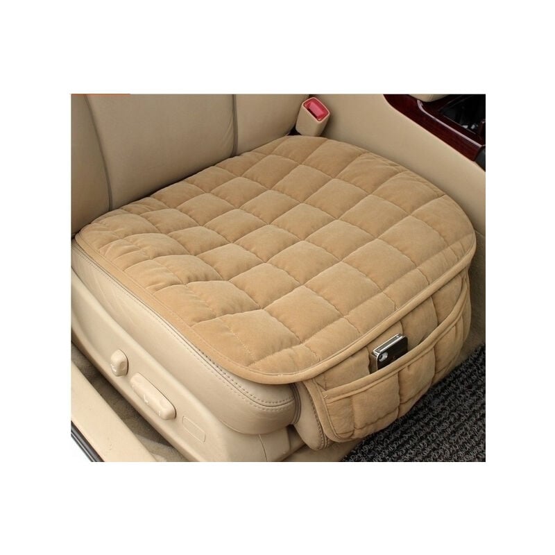 foto del prodotto tappetino anteriore per auto semplice e confortevole cuscino per seggiolino auto antiscivolo e traspirante 1 pezzo beige 