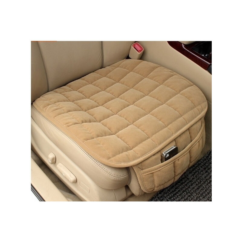 foto del prodotto tappetino anteriore per auto semplice e confortevole cuscino per seggiolino auto antiscivolo e traspirante 1 pezzo (beige)