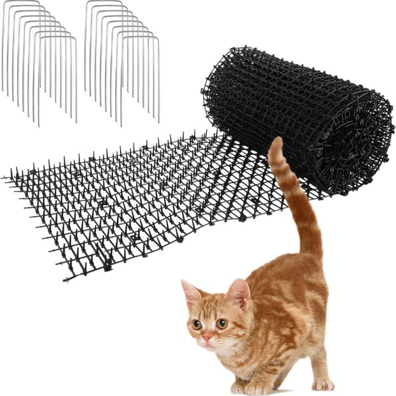 foto del prodotto tappetino anti gatto ymyny con punte, 200 tappetini repellenti da 30 cm per gatti e cani a