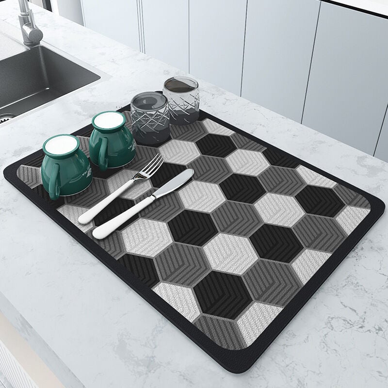 foto del prodotto tappetino antigoccia da cucina super assorbente da 40×30 cm, tappetino antigoccia per stoviglie assorbente, tappetino per macchina da caffè, adatto per stoviglie, macchina da caffè da bar