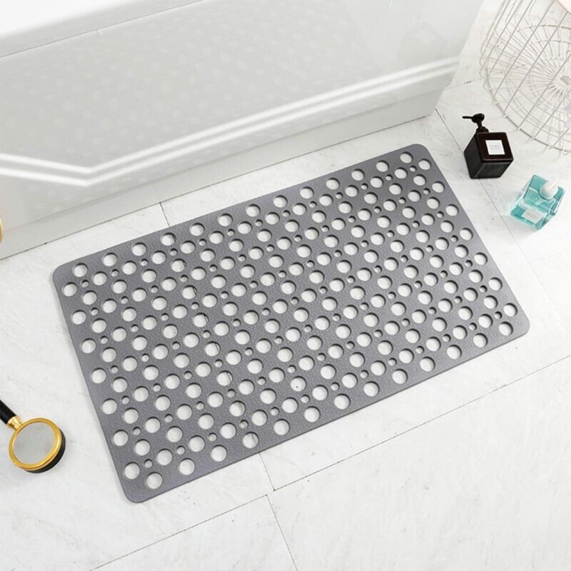 foto del prodotto tappetino antiscivolo per bagno, antimuffa, tpe, tappetino antiscivolo per doccia, antibatterico con ventose e foro di drenaggio, perfetto per la