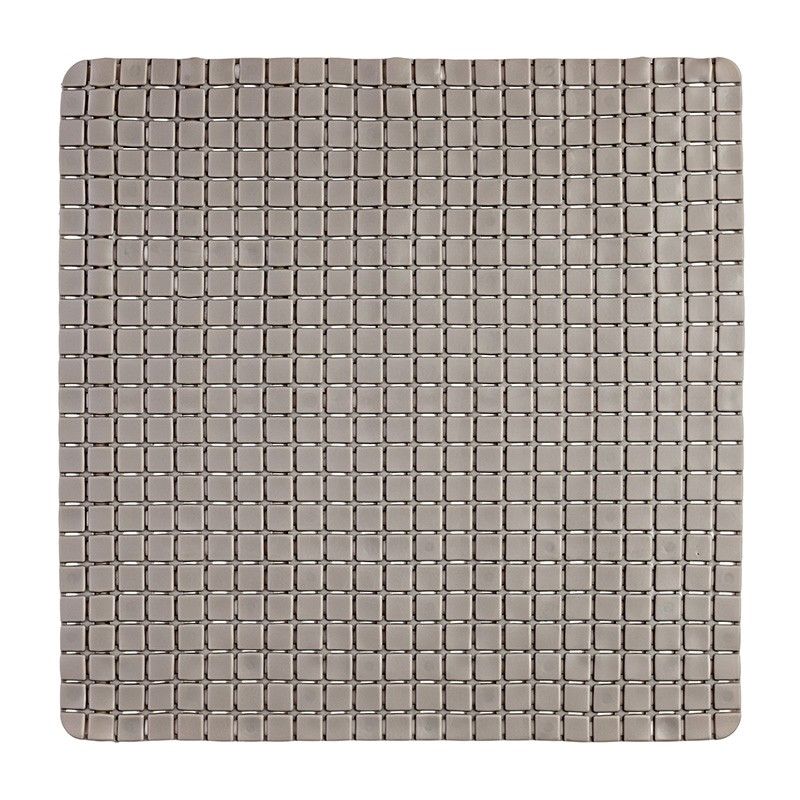 foto del prodotto tappetino antiscivolo per doccia in pvc mosaico tortora 54x54 cm