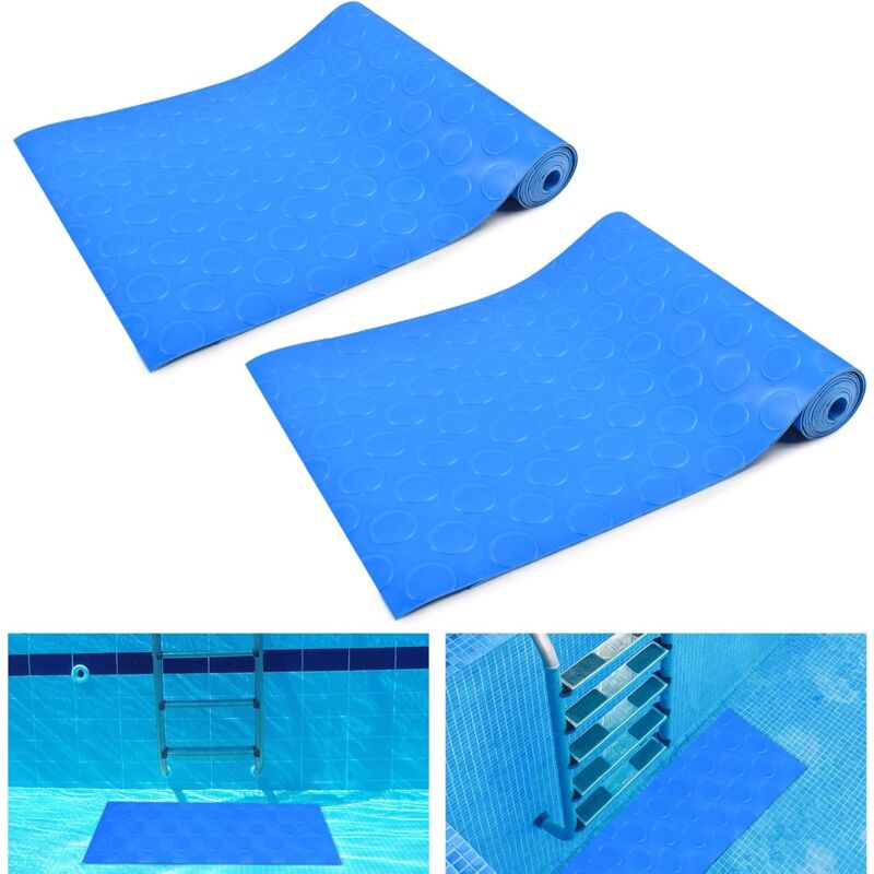foto del prodotto tappetino antiscivolo per scaletta da piscina, 2 pezzi, tappetino protettivo antiscivolo per piscina, tappetino protettivo per scaletta da piscina 60