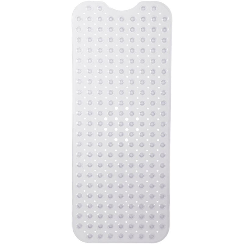foto del prodotto tappetino antiscivolo per vasca da bagno, extra grande, con vaschette, lavabile, lxp 97 x 39 cm, trasparente relaxdays