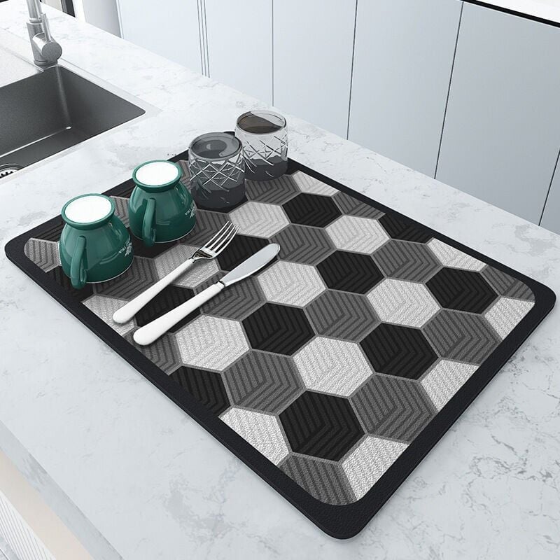 foto del prodotto tappetino asciugatutto super assorbente da cucina 40x30 cm, tappetino asciugapiatti assorbente, tappetino per macchina da caff , adatto per piatti,
