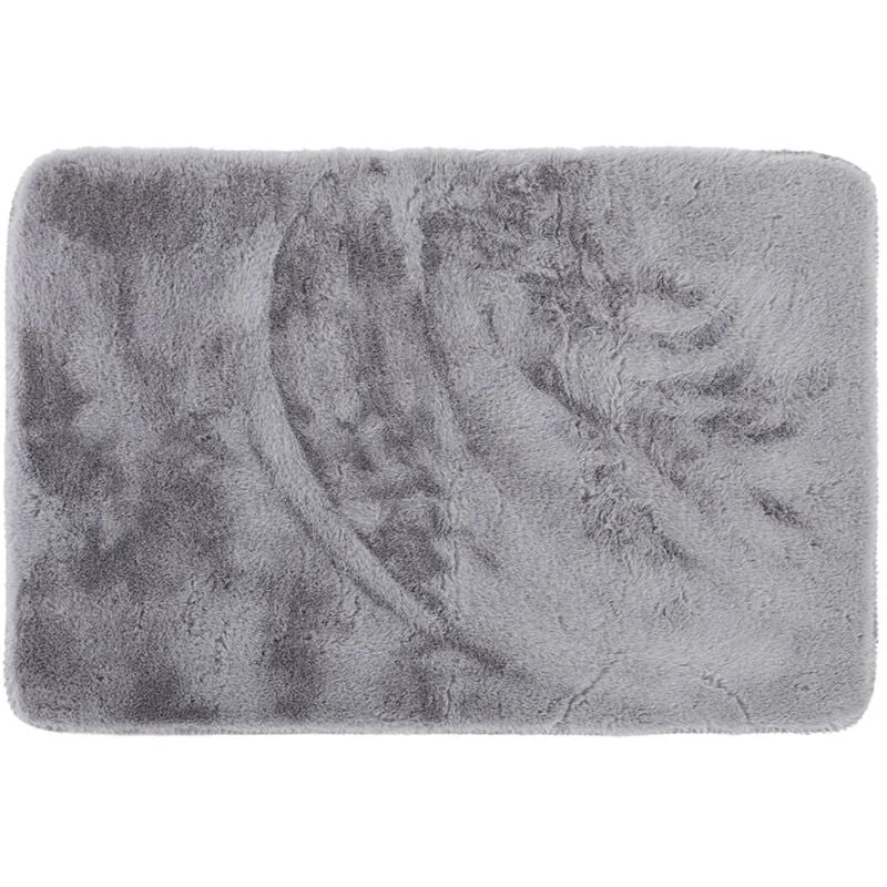 foto del prodotto tappetino bagno grigio 40x60 cm in poliestere antiscivolo
