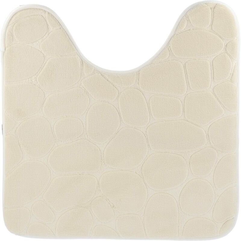 foto del prodotto tappetino contour in microfibra con ciottoli 45x50 cm naturale tendance