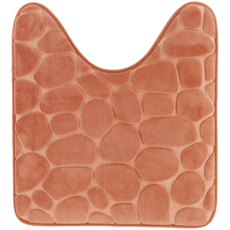 foto del prodotto tappetino contour in microfibra con ciottoli 45x50 cm rame tendance