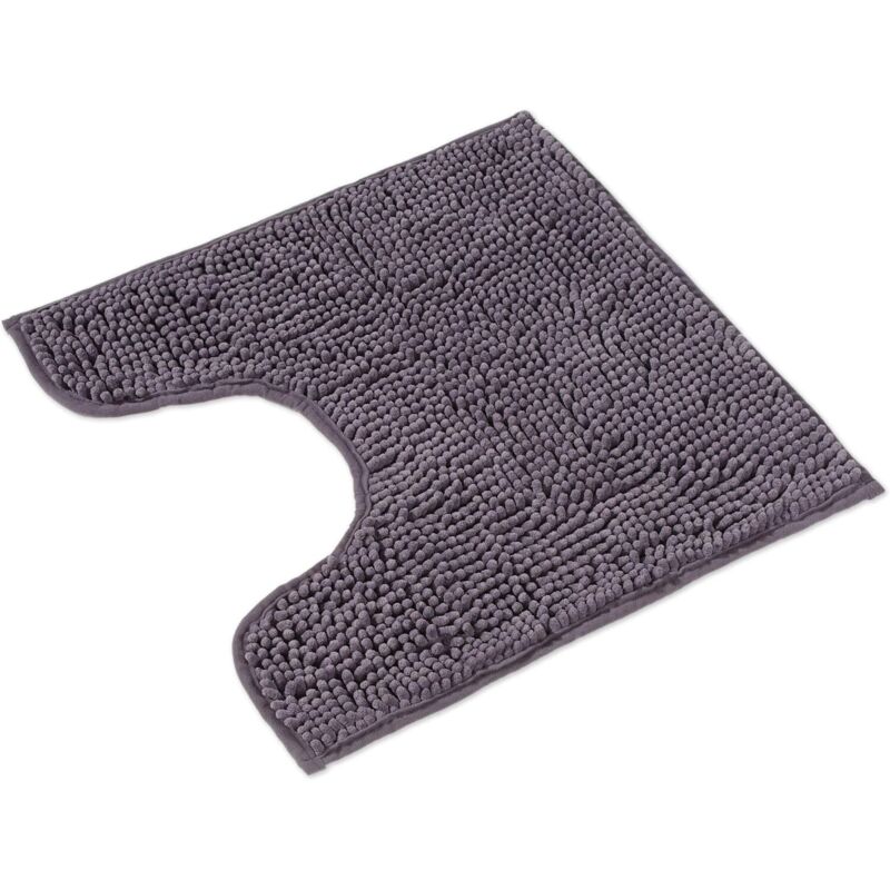 foto del prodotto tappetino da bagno 50x50 cm, grigio, antiscivolo, assorbente e morbido, set di tappetini da bagno modulari lablanc