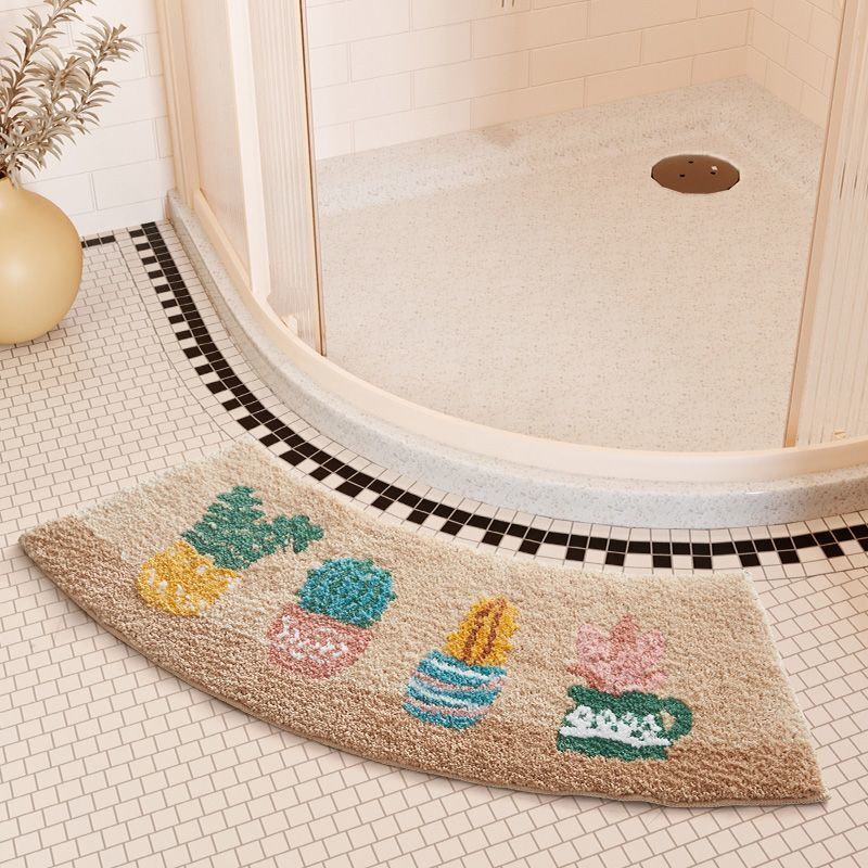 foto del prodotto tappetino da bagno angolare 42x100cm, antiscivolo, assorbente, morbido, confortevole, arrotondato, quadrato, lavabile, tappetino da bagno smerlato ymyny