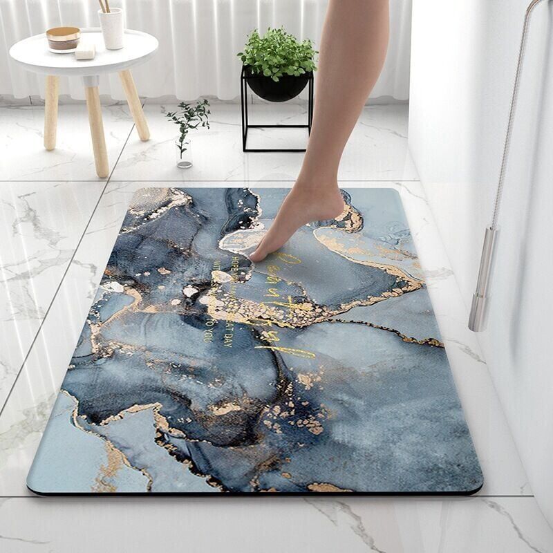 foto del prodotto tappetino da bagno antiscivolo, 40 x 60 cm, assorbente, morbido e confortevole, in terra di diatomee