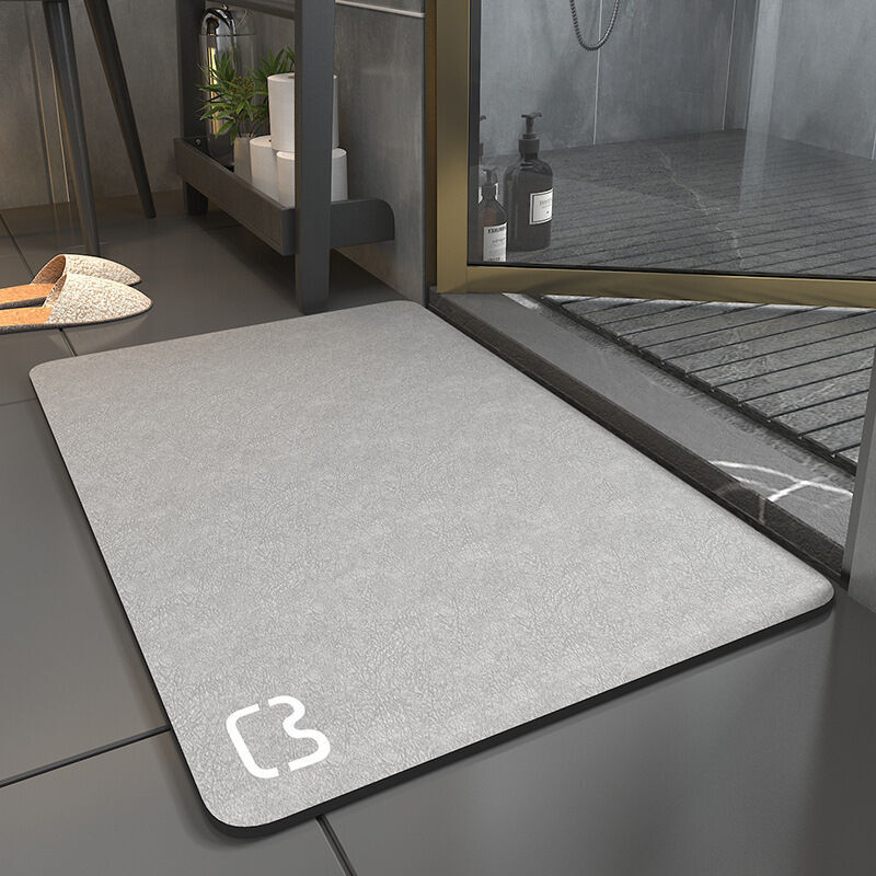 foto del prodotto tappetino da bagno antiscivolo 60x90, super assorbente, in diatomite, in microfibra, per vasca da bagno, doccia, morbido, ad asciugatura rapida