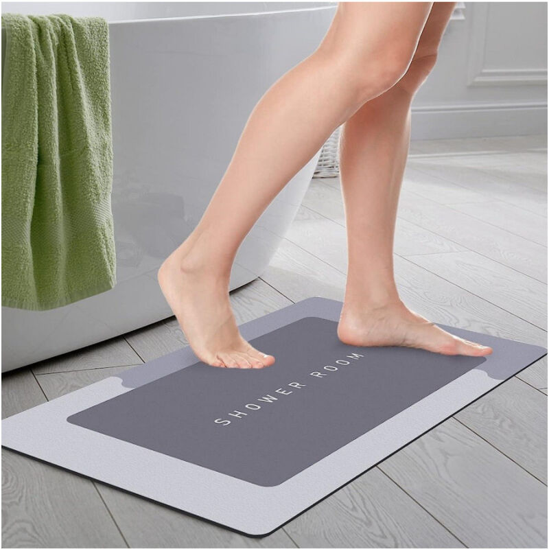 foto del prodotto tappetino da bagno antiscivolo assorbente diatomite casa cucina camera 40x60 cm trade shop traesio