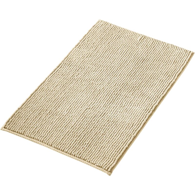 foto del prodotto tappetino da bagno antiscivolo in ciniglia, super assorbente e lavabile in lavatrice, per bagno, doccia, vasca o come tappetino per wc, beige, 40x60