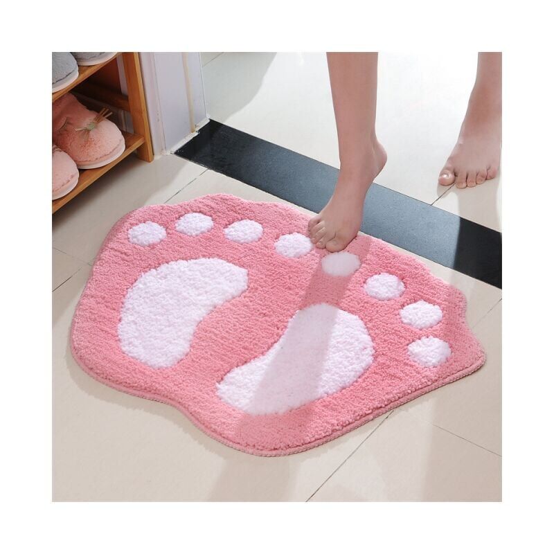 foto del prodotto tappetino da bagno antiscivolo rosa 40x60cm tappeto da bagno dal design creativo tappetino da ingresso assorbente ymyny