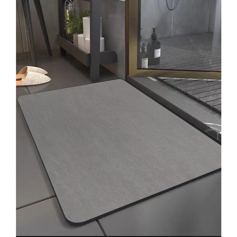 foto del prodotto tappetino da bagno antiscivolo, tappetino da bagno in terra di diatomee, tappetino da bagno assorbente 60x40 cm, tappetino da doccia antiscivolo ad