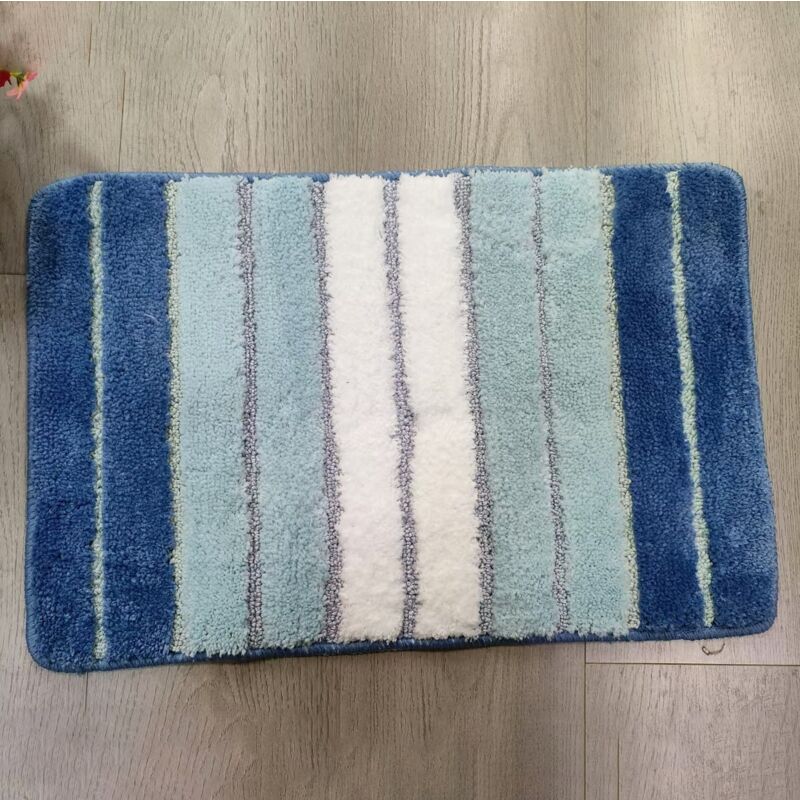 foto del prodotto tappetino da bagno antiscivolo, tappeto da bagno extra morbido, lavabile in lavatrice, assorbente, 50 x 80 cm, blu