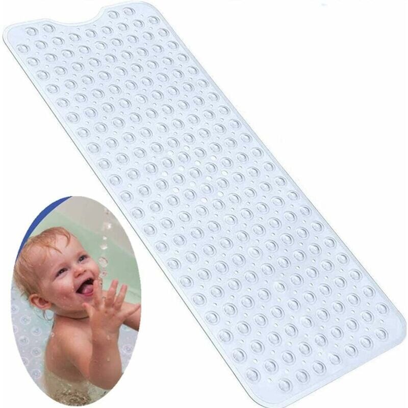 foto del prodotto tappetino da bagno di sicurezza antiscivolo, tappetino da bagno antiscivolo extra lungo, tappetino da doccia antibatterico e antimuffa, extra lungo,