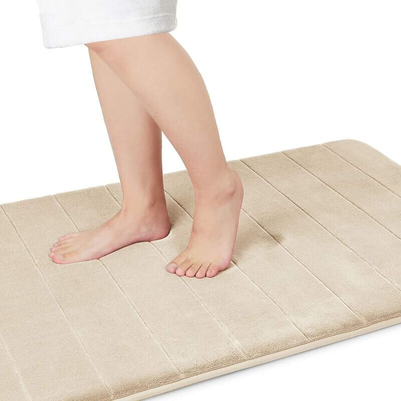 foto del prodotto tappetino da bagno grande 60 x 90 cm memory foam tappetino da bagno morbido e confortevole super assorbente d acqua antiscivolo spesso lavabile in
