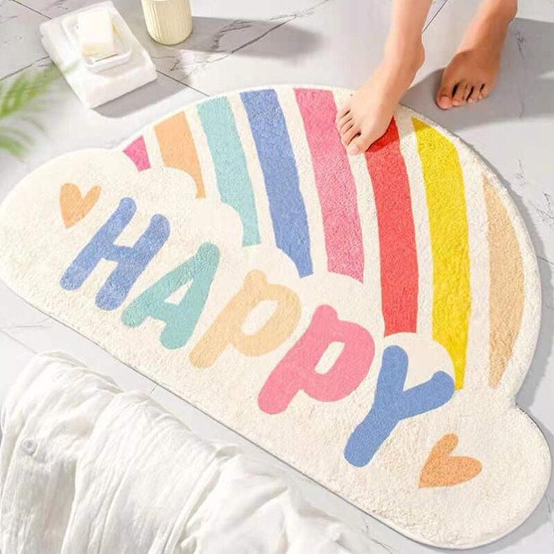 foto del prodotto tappetino da bagno grigio, tappetino da bagno assorbente, tappetino da bagno in peluche, tappetino semicircolare, zerbino antiscivolo, tappetino da
