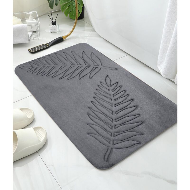 foto del prodotto tappetino da bagno in memory foam, 40 x 60 cm, antiscivolo, spesso, assorbente, morbido bebusingoto