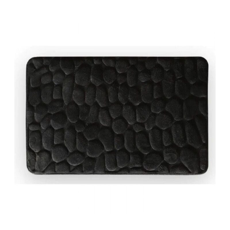 foto del prodotto tappetino da bagno in microfibra 40x60cm, tappetino da bagno assorbente, nero