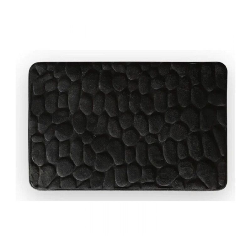 foto del prodotto tappetino da bagno in microfibra 50x80cm, tappetino da bagno assorbente, nero