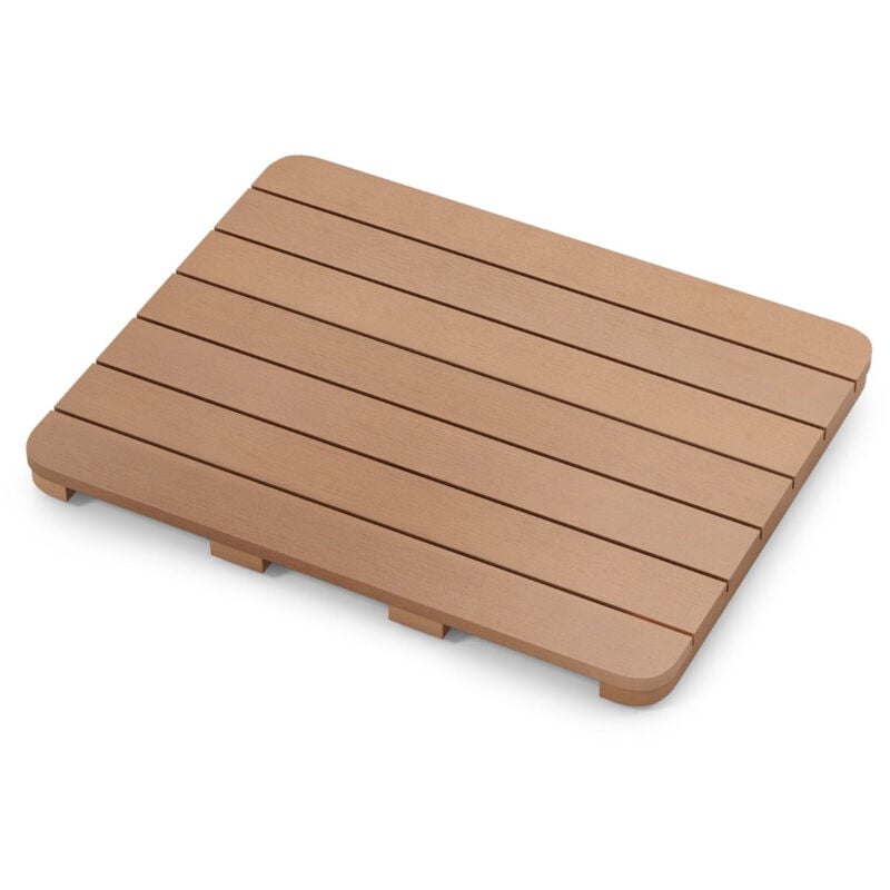 foto del prodotto tappetino da bagno per doccia sui fianchi tappeto doccia impermeabile per bagno per doccia vasca bordo piscina 60 x 48 x 4,5 cm marrone 200005213