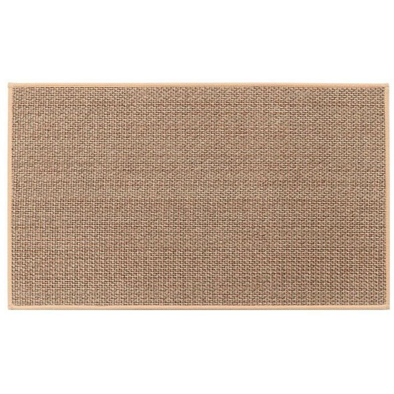 foto del prodotto tappetino da cucina, gomma antiscivolo lavabile e tappetino da cucina lavabile davanti al lavello, tappetino da cucina in iuta davanti al lavello