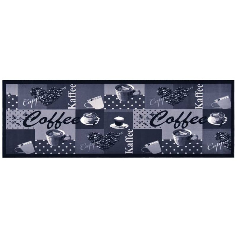 foto del prodotto tappetino da cucina lavabile caff blu 60x300 cm vidaxl