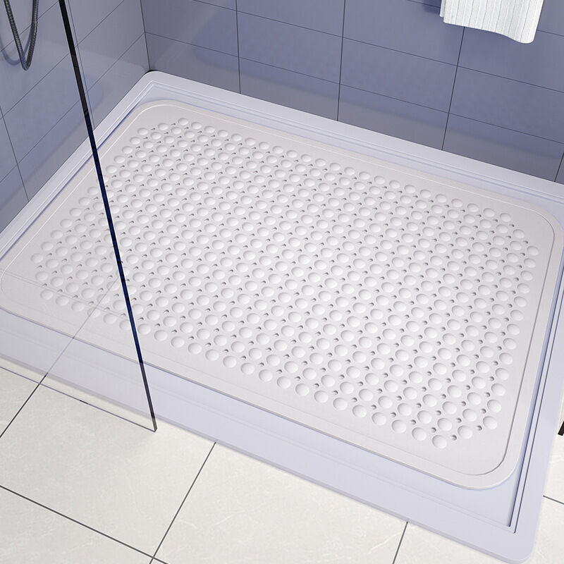 foto del prodotto tappetino da doccia rettangolare 80x50 cm, grande, antiscivolo, per bagno, per uso domestico, per doccia, bagno, wc, in pvc, per massaggio ai piedi,