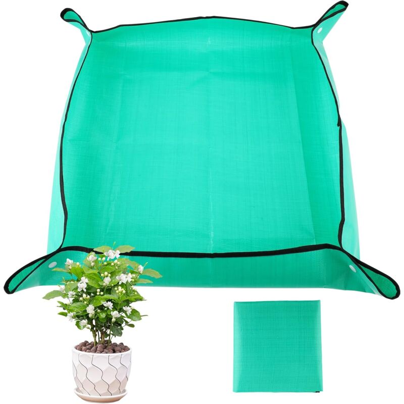 foto del prodotto tappetino da giardinaggio per piante da interno, 60 x 60 cm, pieghevole, impermeabile, per rinvaso di piante grasse, portatile, regalo per gli amanti