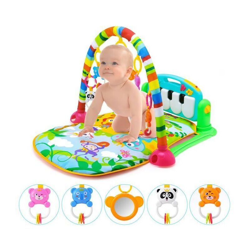 foto del prodotto tappetino da gioco per palestra per bambini haloyo palestrina neonato,verde