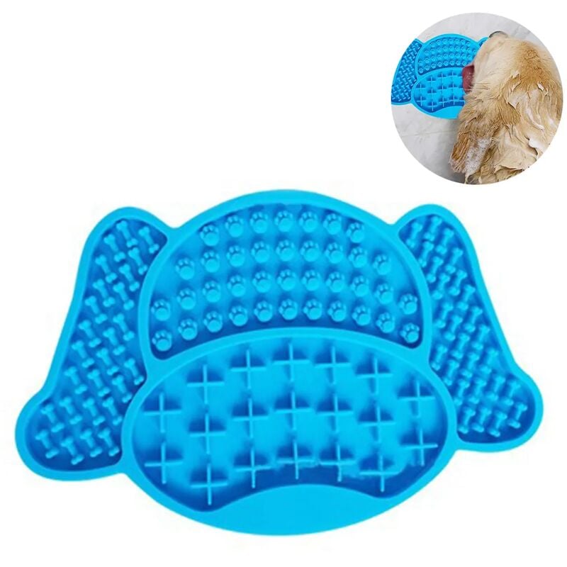 foto del prodotto tappetino da leccare per cani, tappetino da leccare, alimentazione lenta, tappetino da leccare con curva perfetta, dispositivo per distrarre il