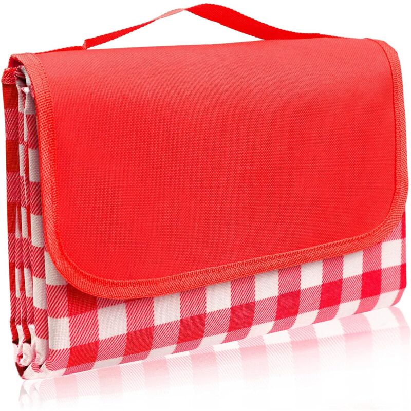 foto del prodotto tappetino da picnic coperta da picnic impermeabile, 200x200 cm, tappetino da picnic impermeabile per esterni, tappetino da campeggio extra large