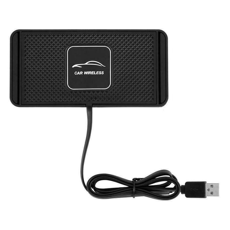 foto del prodotto tappetino di ricarica rapida per auto qi tappetino per caricabatterie wireless supporto per telefono dock dewin