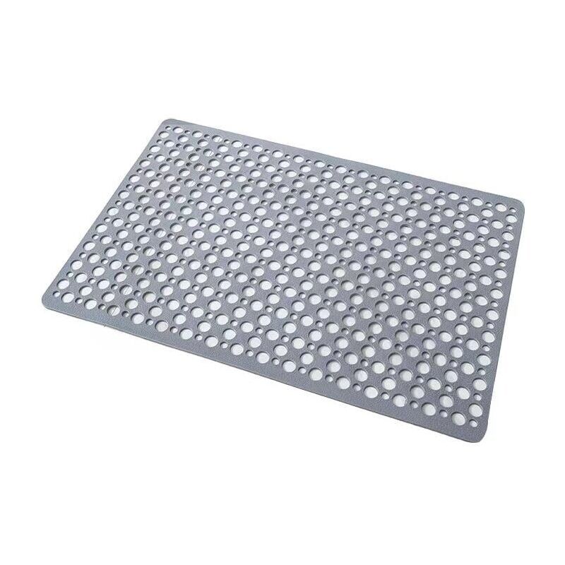 foto del prodotto tappetino doccia antiscivolo antibatterico in tpe grigio, tappetino da bagno per vasca da bagno 67x35 cm, lavabile in lavatrice, adatto per doccia o
