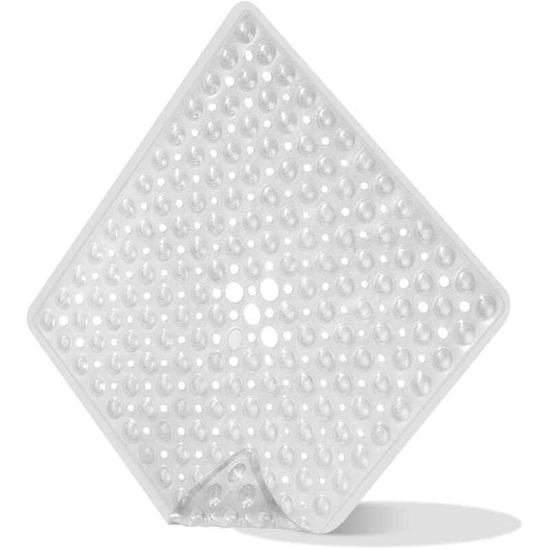 foto del prodotto tappetino doccia antiscivolo quadrato da 53 x 53 cm, senza bpa, con fori di drenaggio per una maggiore resistenza all acqua. bebusingoto