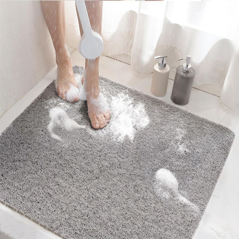 foto del prodotto tappetino doccia antiscivolo, tappetino da bagno antiscivolo 60x60 cm, con tubo di scarico, tappetino da bagno morbido, asciugatura rapida tappetino