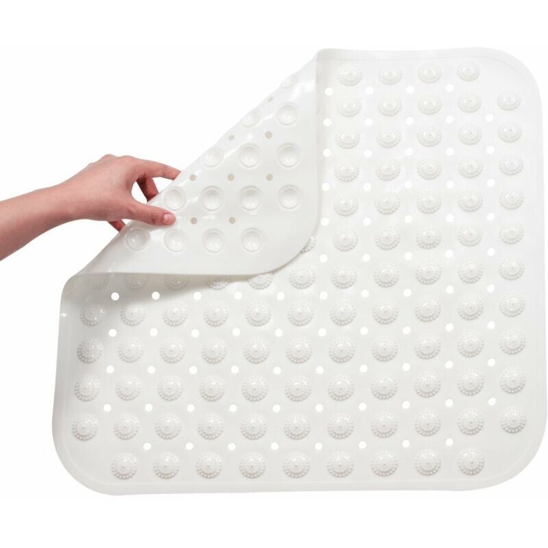 foto del prodotto tappetino doccia piccolo 48 x 48 cm, tappetino doccia antiscivolo, tappetini doccia quadrati, tappetino doccia antiscivolo, tappetino doccia antiscivolo bianco