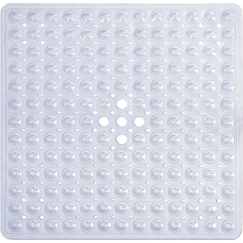 foto del prodotto tappetino doccia quadrato trasparente 53 x 53 cm tappetino da bagno antiscivolo lavabile in lavatrice per piatto doccia tappetino doccia antiscivolo