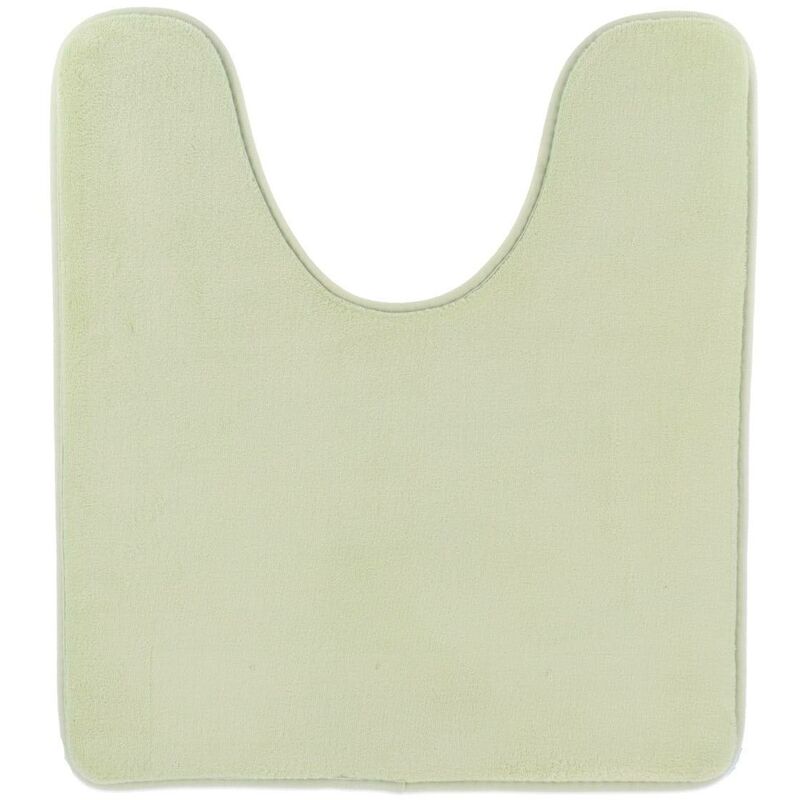 foto del prodotto tappetino igienico in microfibra contour tinta unita 45x50 cm verde mandorla tendance