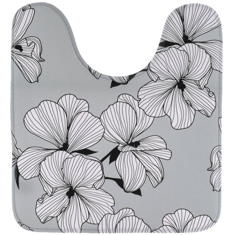 foto del prodotto tappetino igienico in microfibra stampata 45x50 cm grigio ecrin tendance