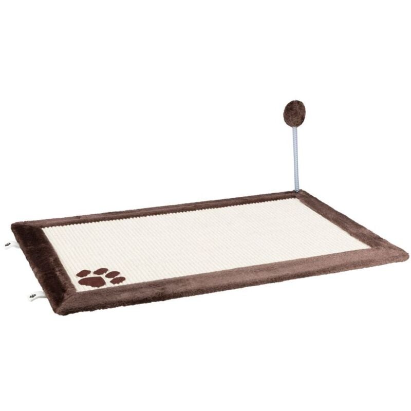 foto del prodotto tappetino in peluche sisal 70x45cm marrone scuro