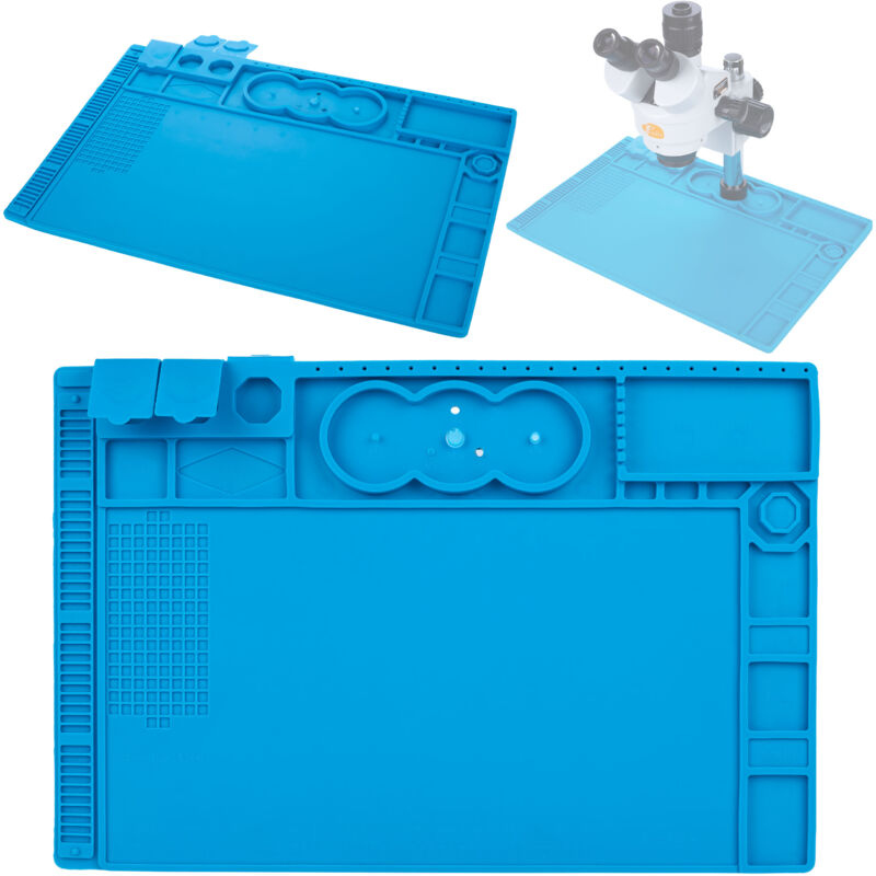 foto del prodotto tappetino in silicone base con base in ferro per microscopio 480x320mm