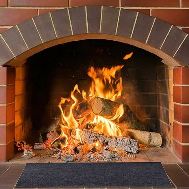 foto del prodotto tappetino per camino ignifugo, antiscivolo, protettivo, resistente alle fiamme 122 x 76 cm