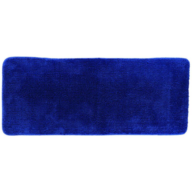 foto del prodotto tappetino per lavabo doppio in microfibra 50x120 cm con supporto in lattice blu navy tendance